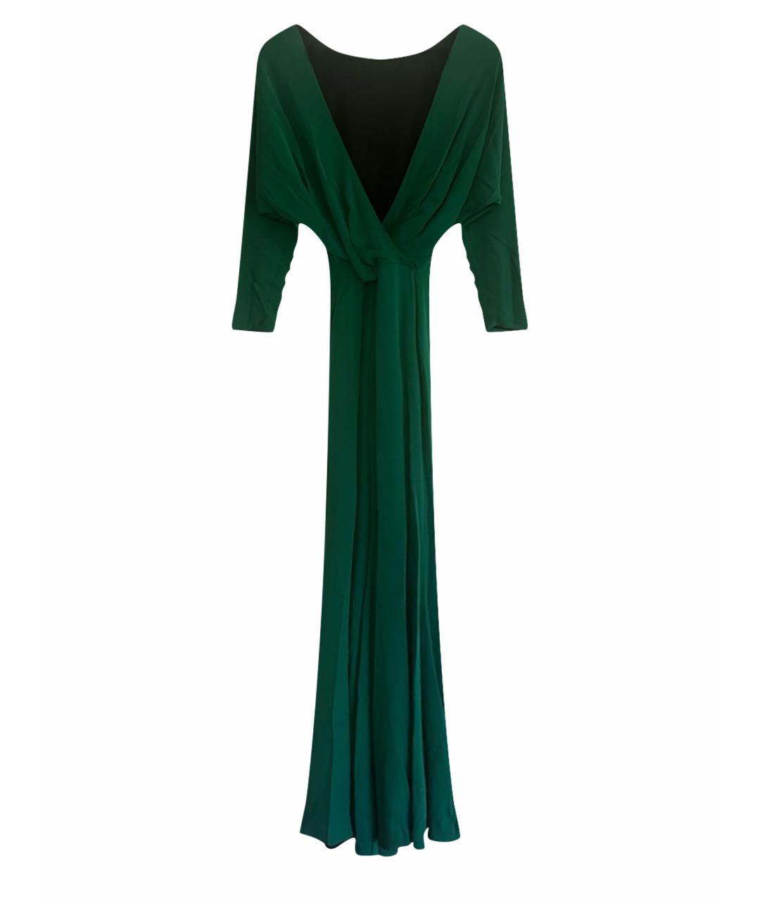 ALEXANDER TEREKHOV Зеленые шелковое вечернее платье, фото 1