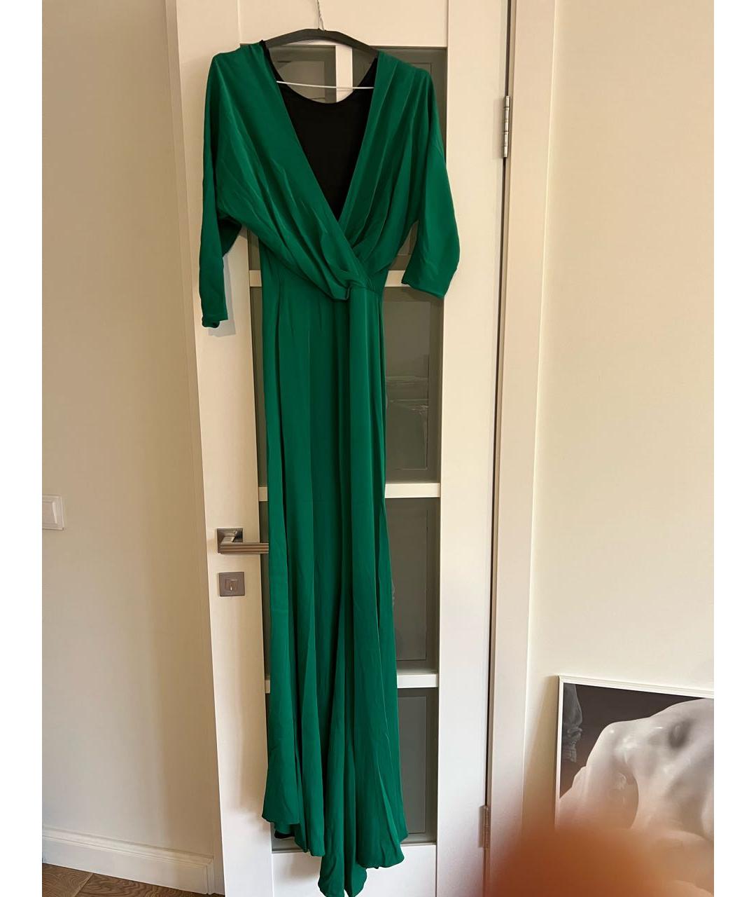 ALEXANDER TEREKHOV Зеленые шелковое вечернее платье, фото 8