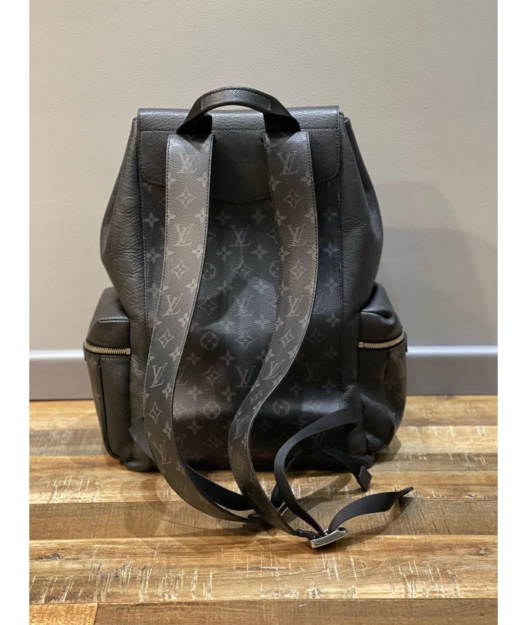 LOUIS VUITTON PRE-OWNED Черный кожаный рюкзак, фото 3