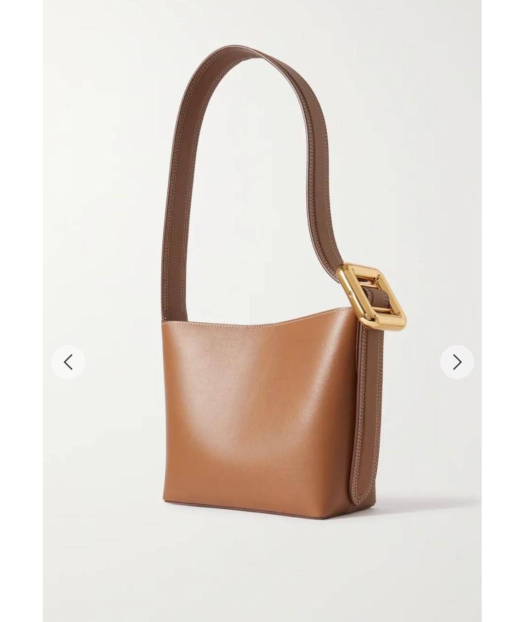 JACQUEMUS Коричневая кожаная сумка тоут, фото 3