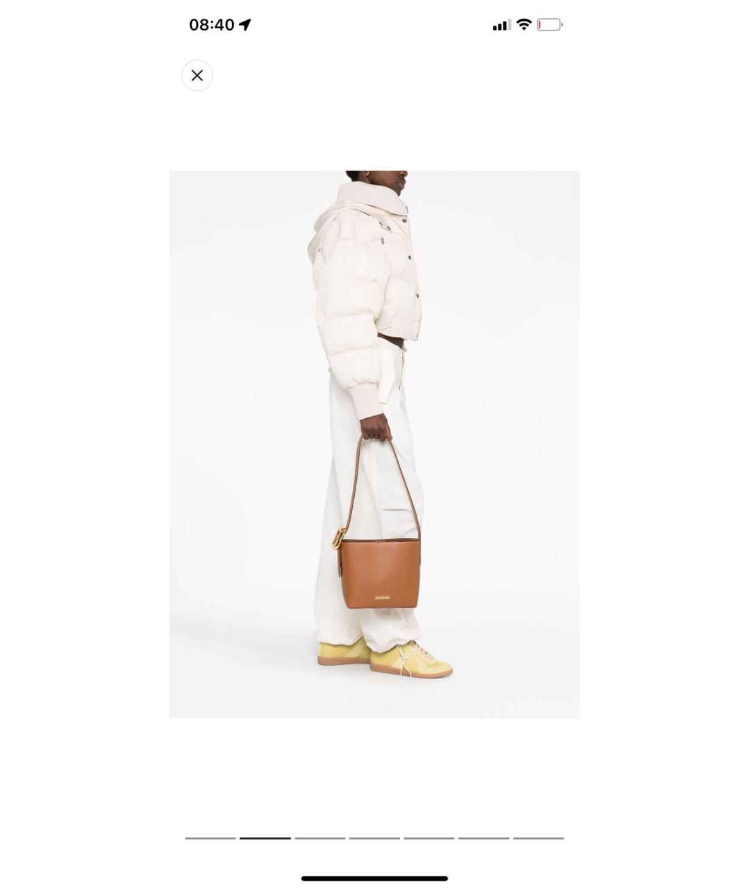 JACQUEMUS Коричневая кожаная сумка тоут, фото 5