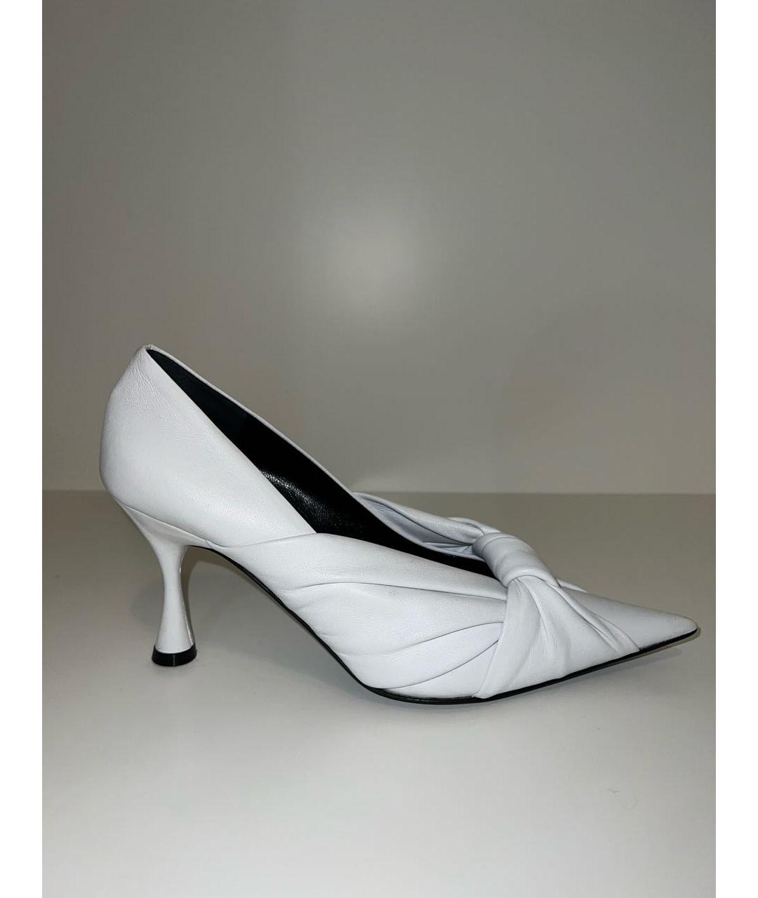 BALENCIAGA Белые кожаные туфли, фото 5