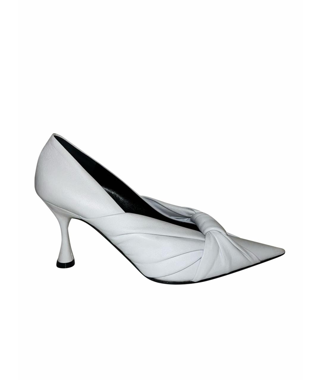 BALENCIAGA Белые кожаные туфли, фото 1