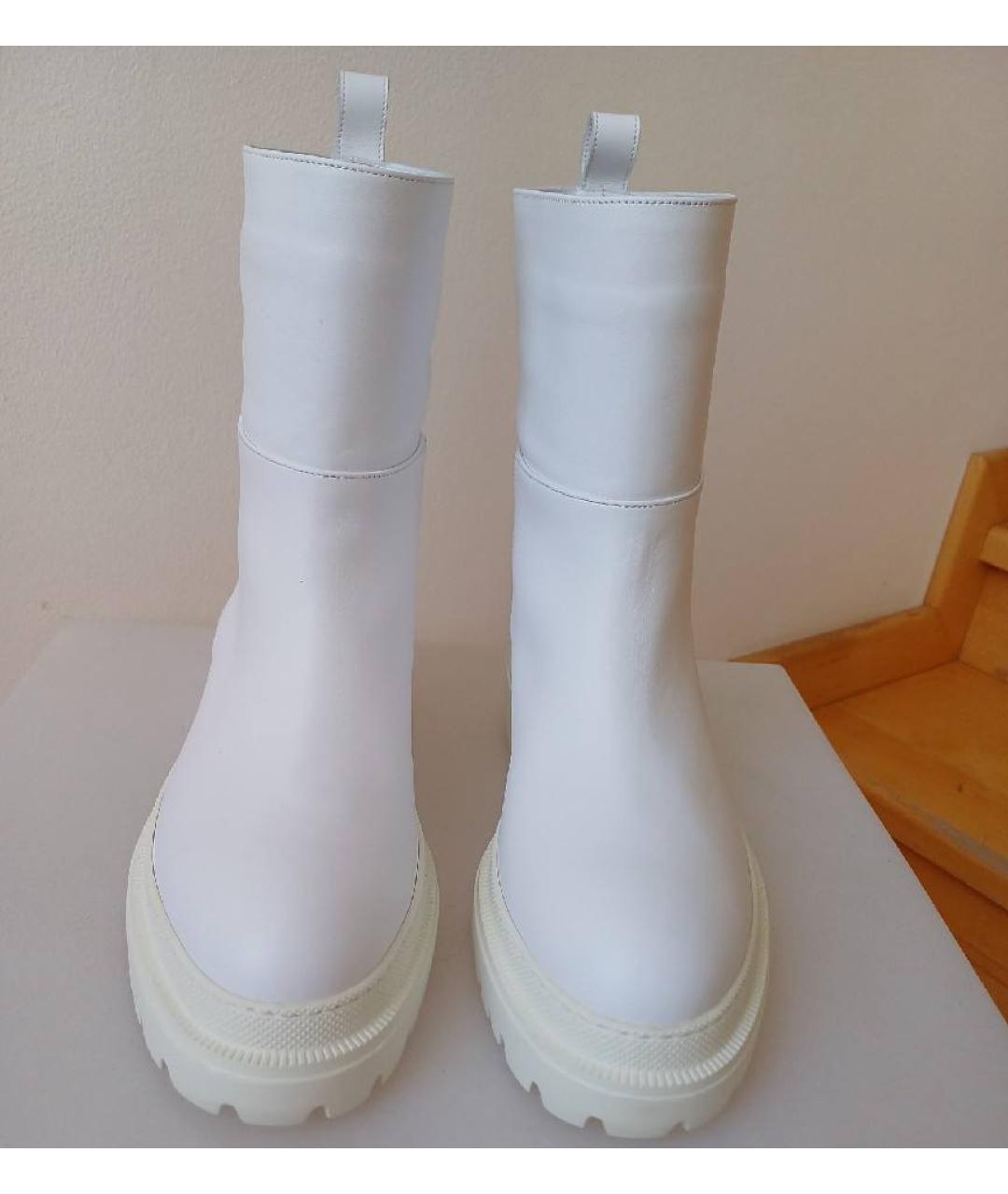 L'AUTRECHOSE Белые кожаные ботинки, фото 2