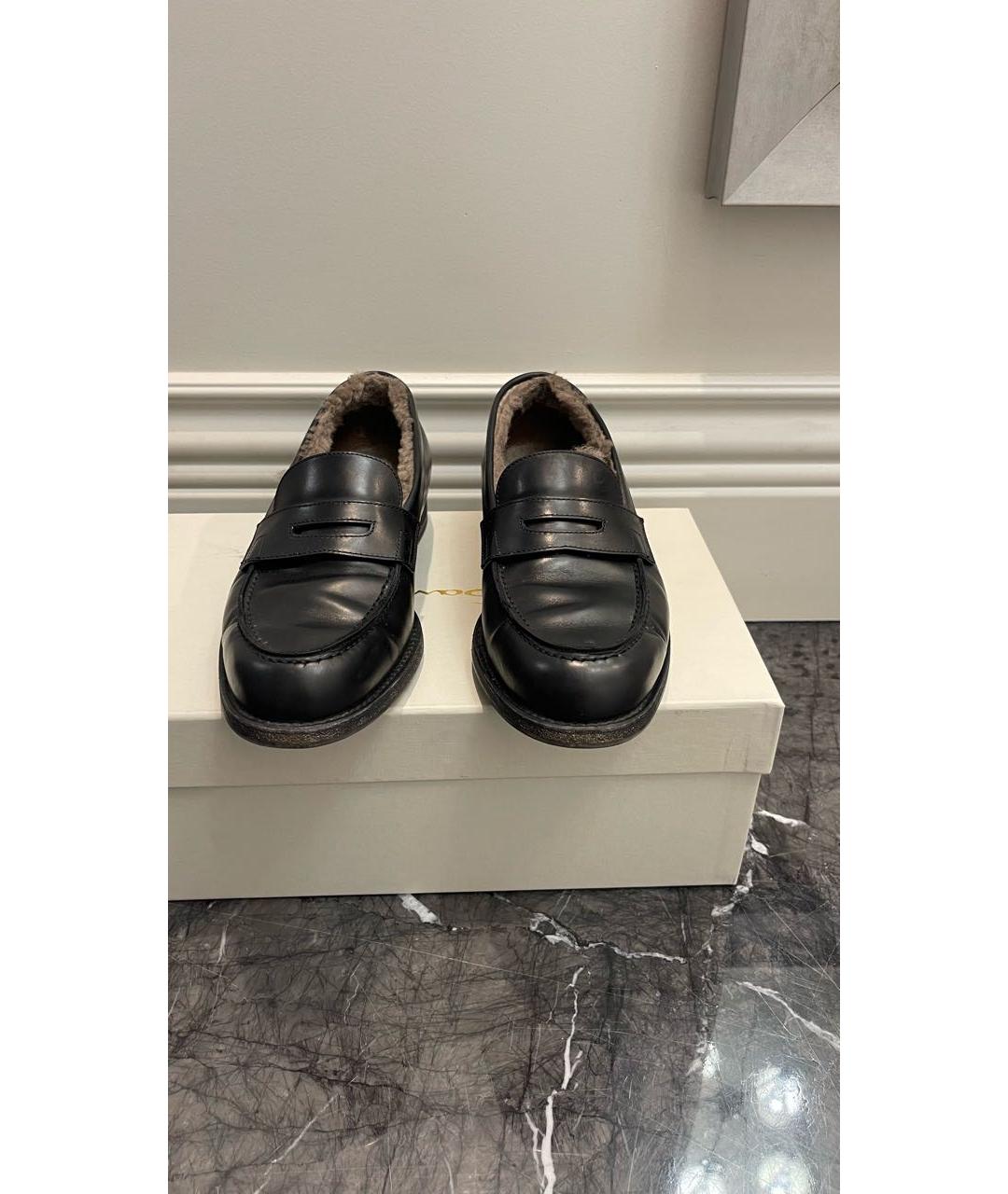 SANTONI Черные кожаные ботинки, фото 2