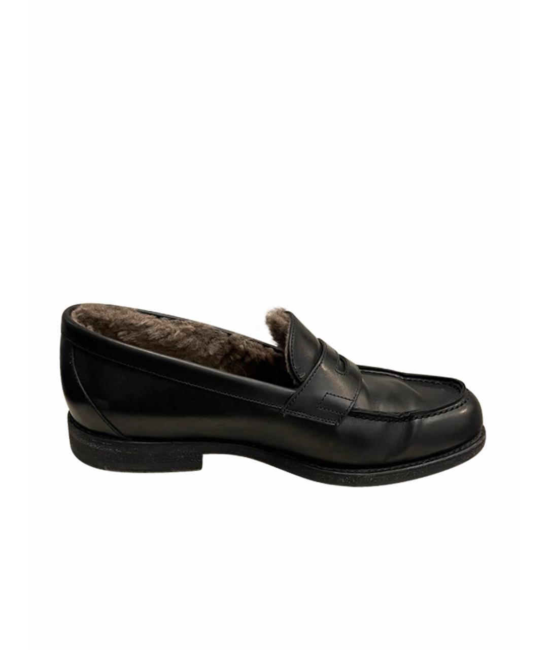 SANTONI Черные кожаные ботинки, фото 1
