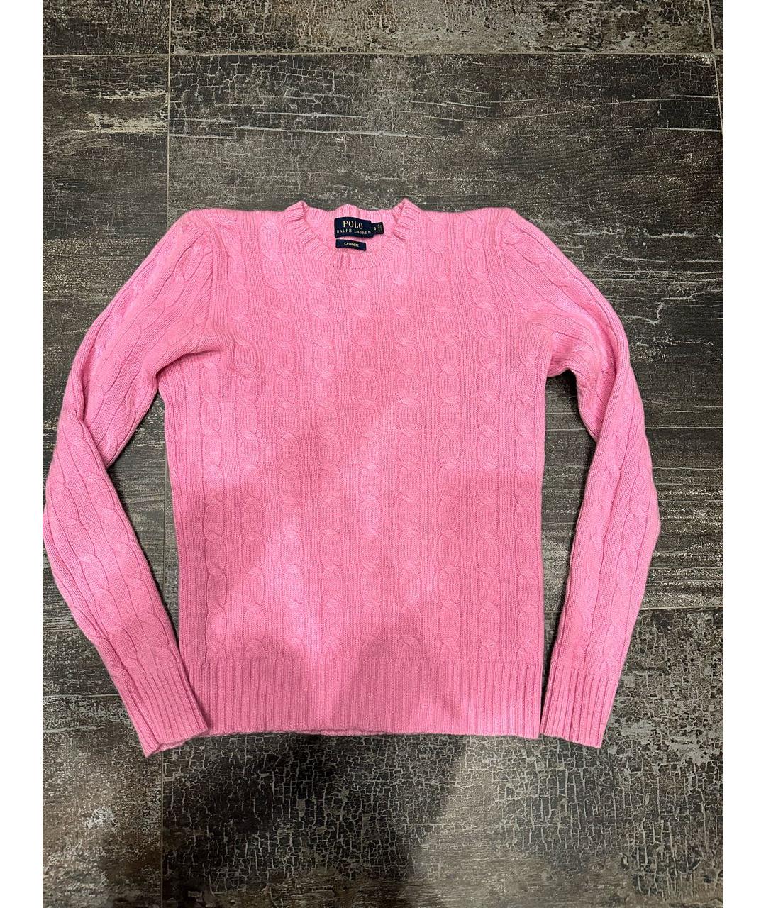 POLO RALPH LAUREN Розовый кашемировый джемпер / свитер, фото 6