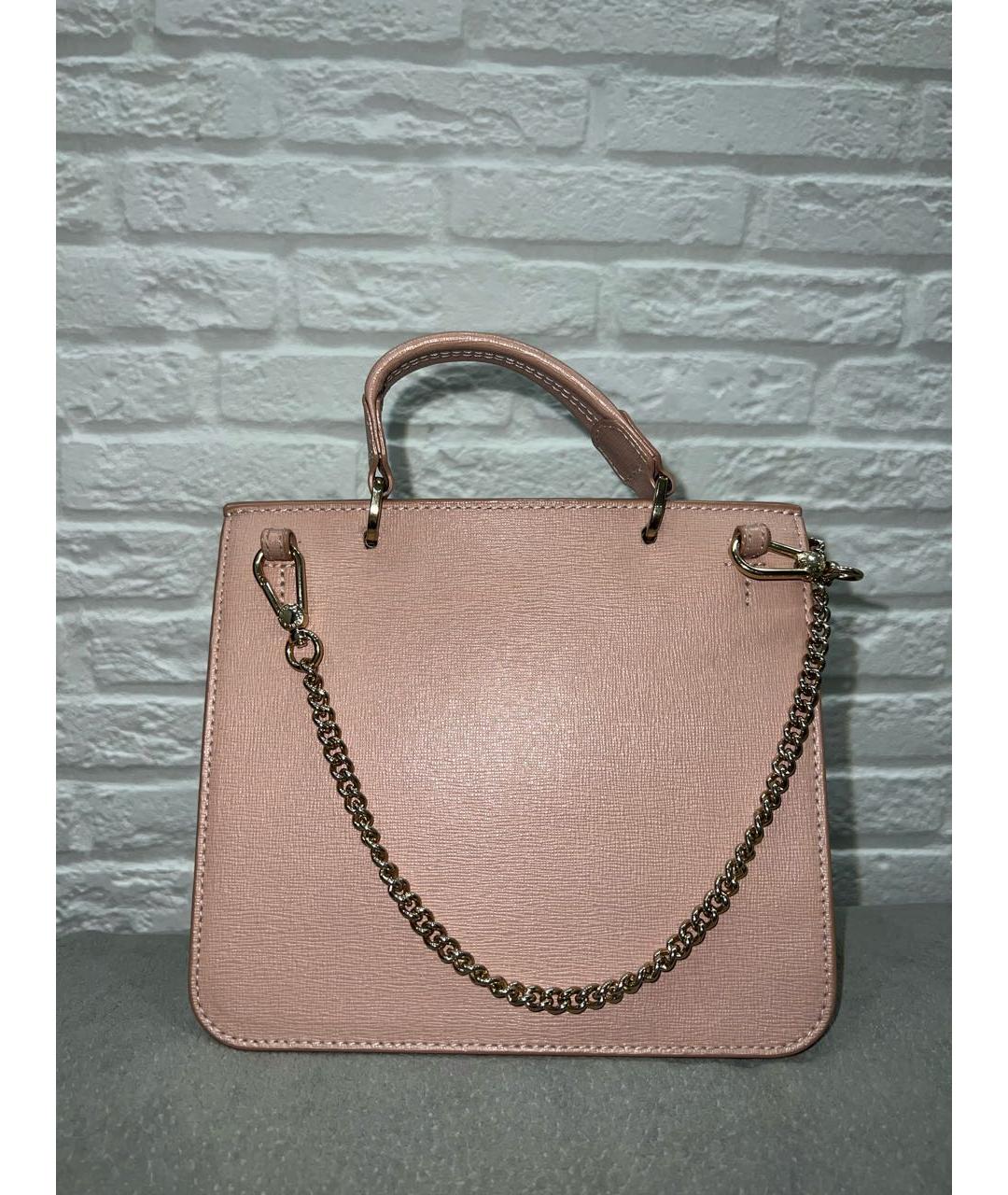 FURLA Коралловая кожаная сумка через плечо, фото 3