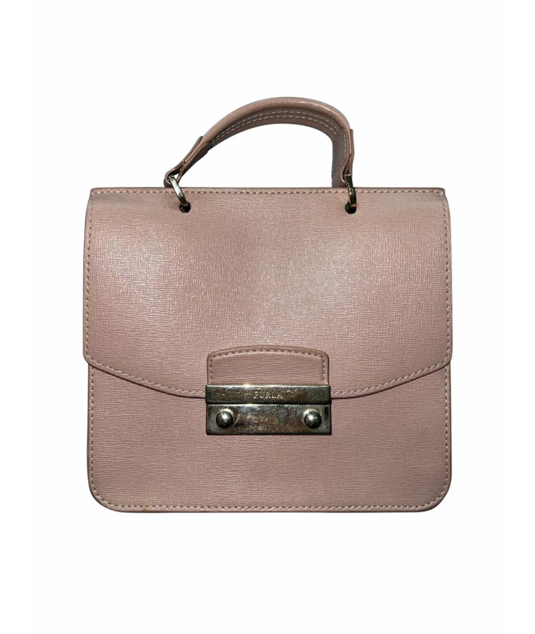 FURLA Коралловая кожаная сумка через плечо, фото 1