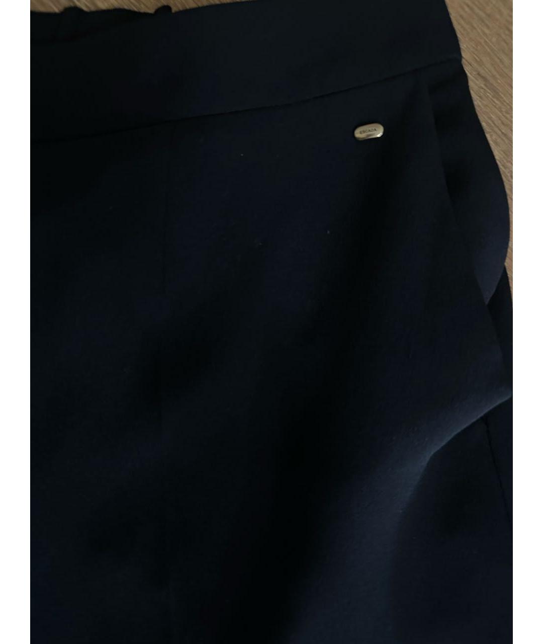 ESCADA Черные шелковые прямые брюки, фото 2
