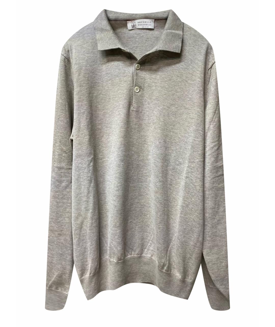 BRUNELLO CUCINELLI Серый хлопковый джемпер / свитер, фото 1