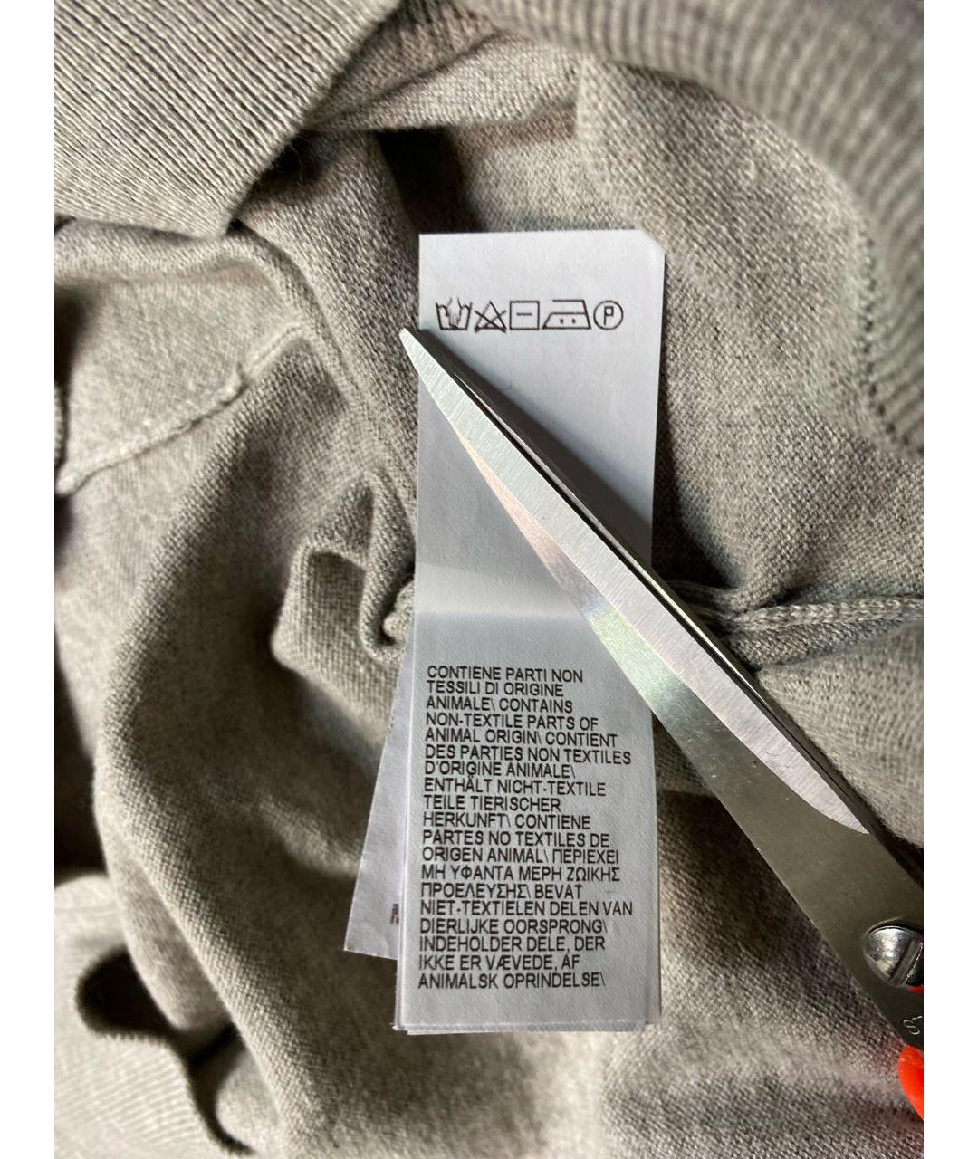 BRUNELLO CUCINELLI Серый хлопковый джемпер / свитер, фото 5