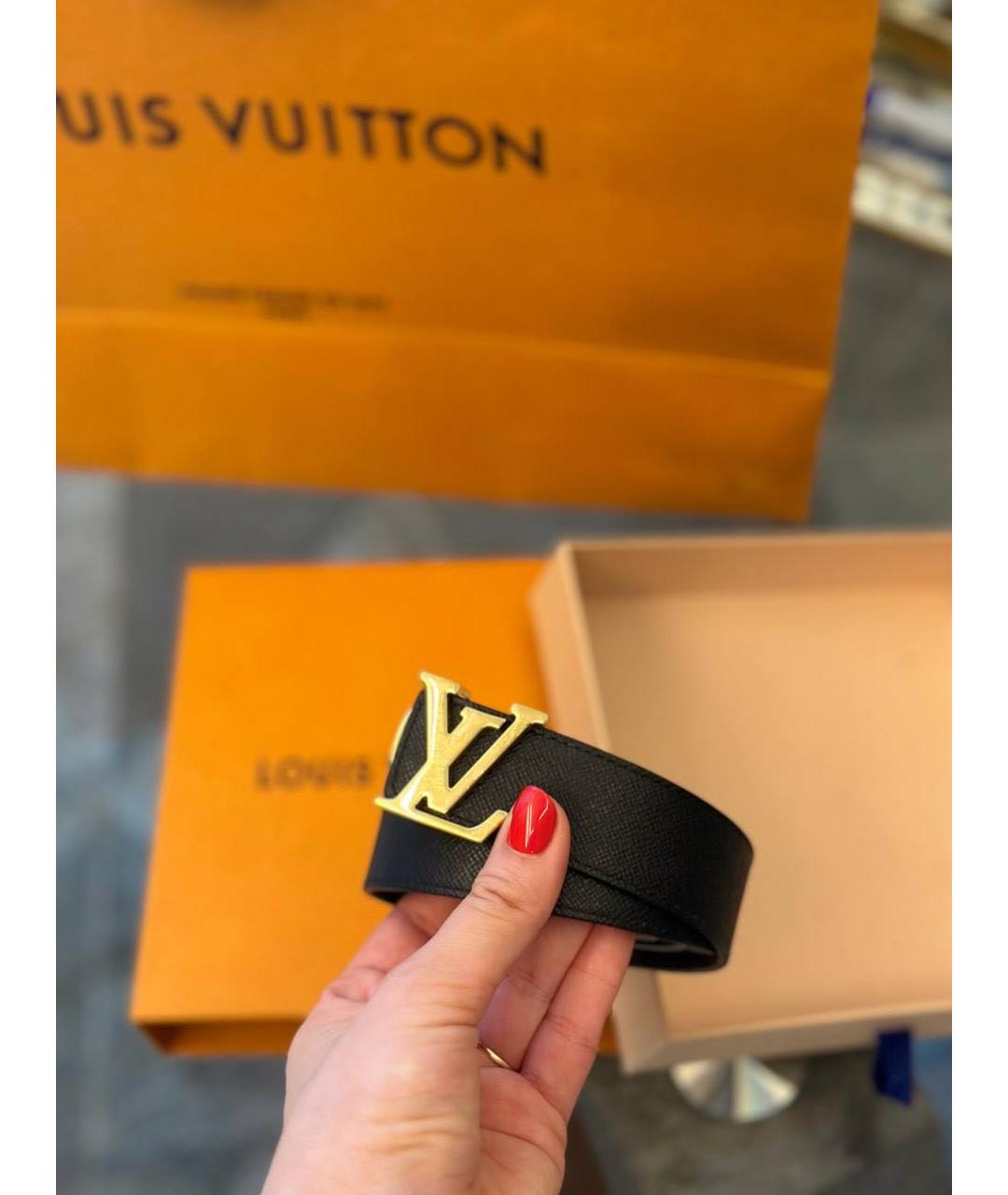 LOUIS VUITTON Коричневый кожаный ремень, фото 2
