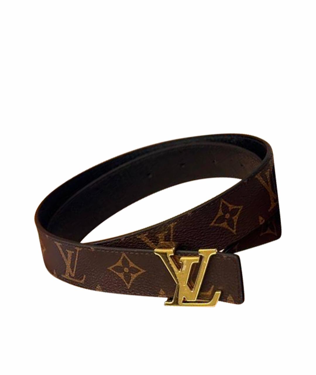 LOUIS VUITTON Коричневый кожаный ремень, фото 1