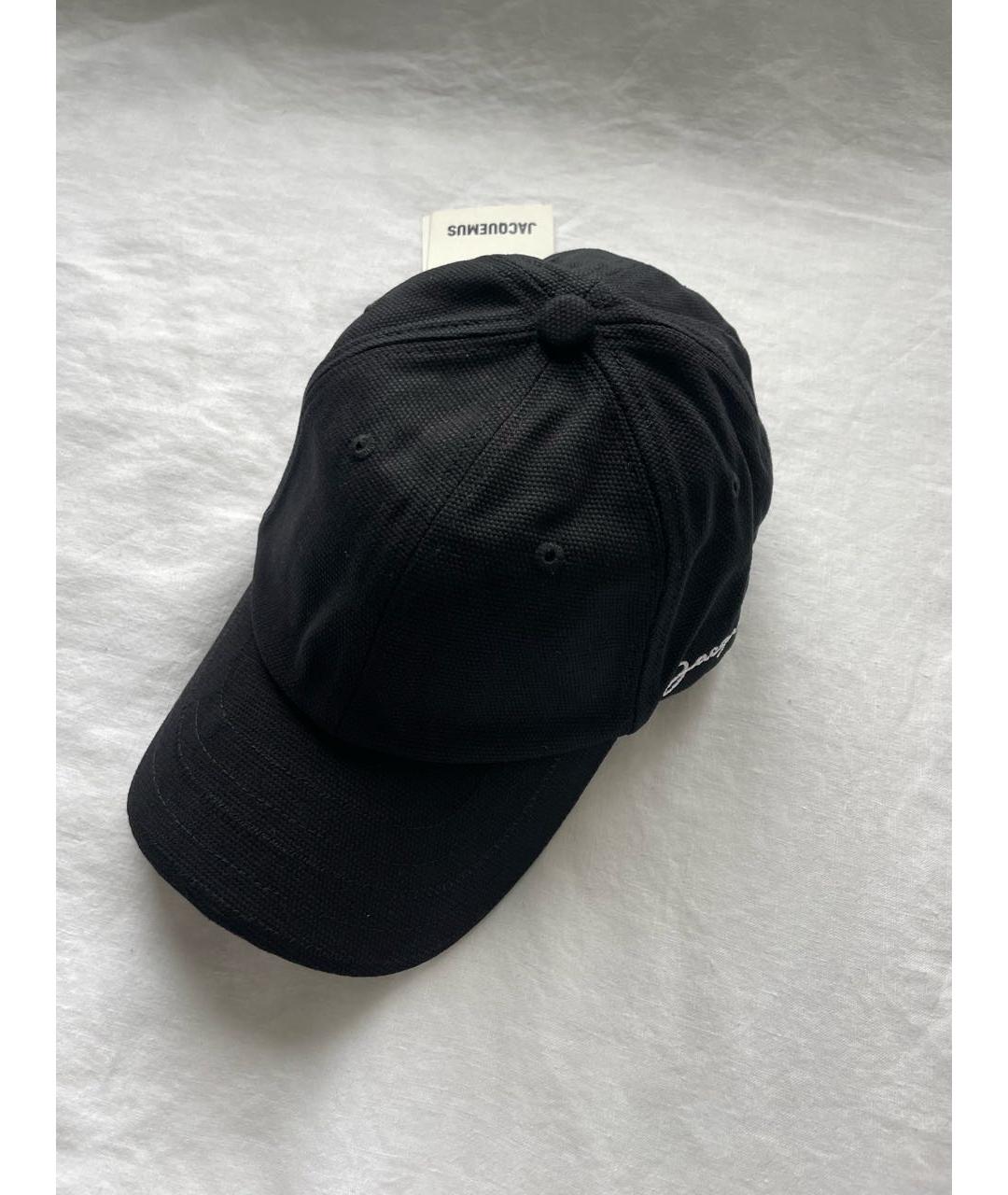 JACQUEMUS Черная хлопковая кепка, фото 2