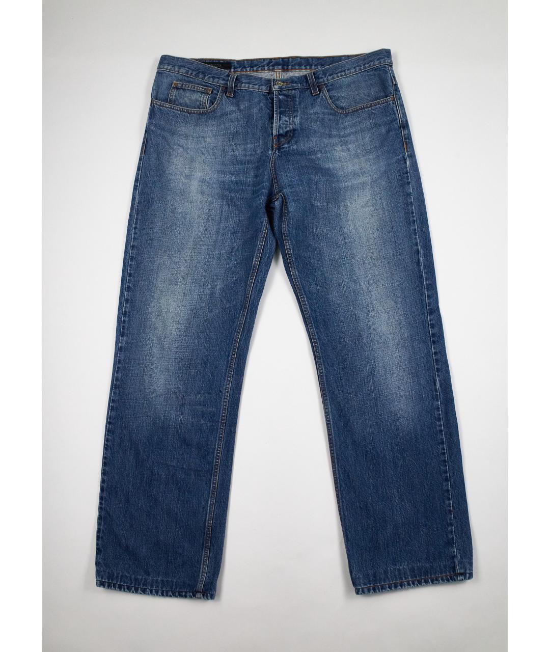 GUCCI Голубые хлопковые прямые джинсы, фото 6
