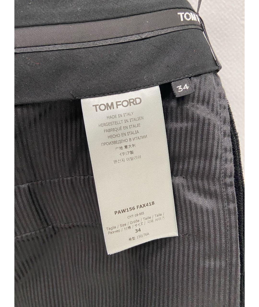 TOM FORD Черные атласные брюки узкие, фото 6