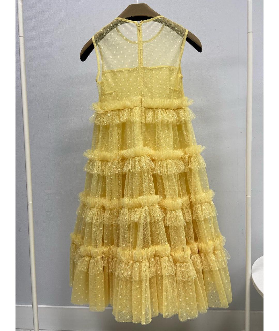 RED VALENTINO Желтое полиэстеровое коктейльное платье, фото 2