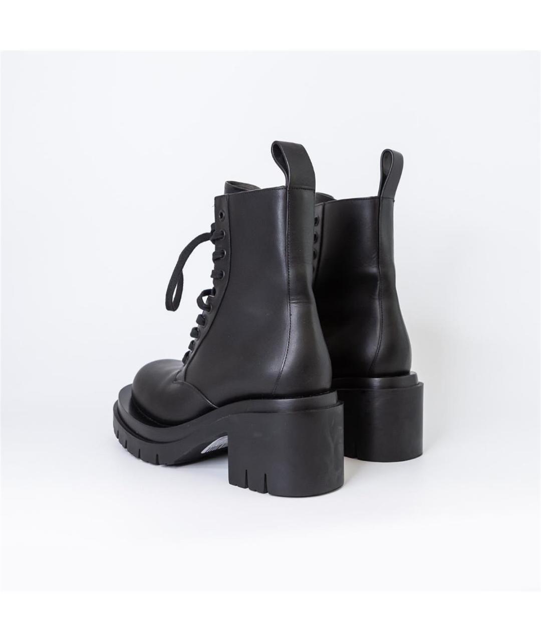BOTTEGA VENETA Черные кожаные ботинки, фото 4
