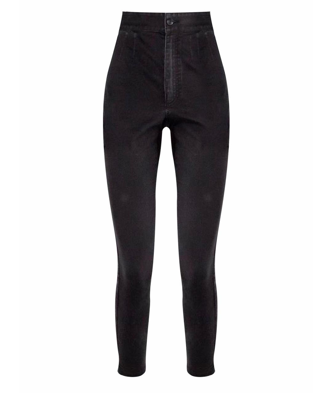 DOLCE&GABBANA Черные хлопковые прямые джинсы, фото 1