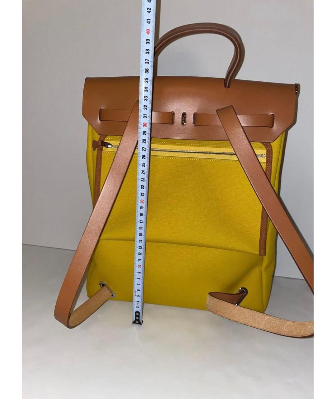 HERMES PRE-OWNED Желтый тканевый рюкзак, фото 2