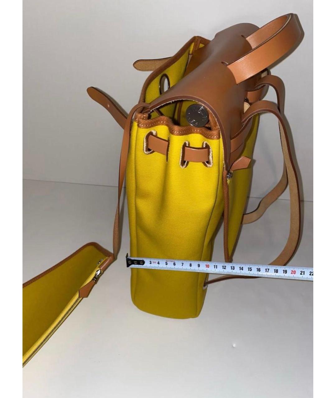 HERMES PRE-OWNED Желтый тканевый рюкзак, фото 4