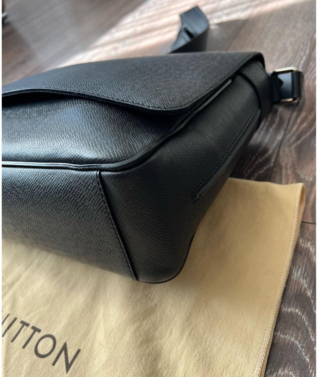 LOUIS VUITTON Серая кожаная сумка на плечо, фото 6