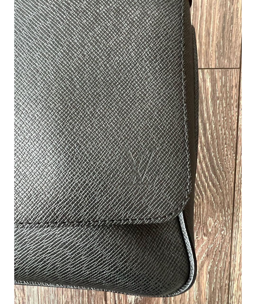 LOUIS VUITTON Серая кожаная сумка на плечо, фото 8