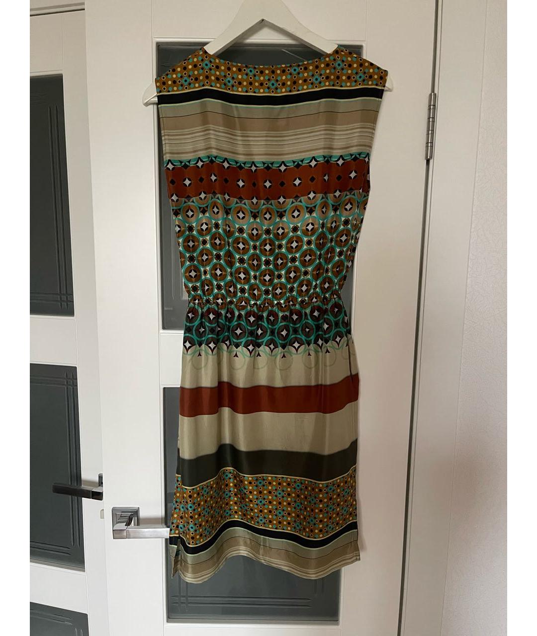 ETRO Бежевое шелковое повседневное платье, фото 3