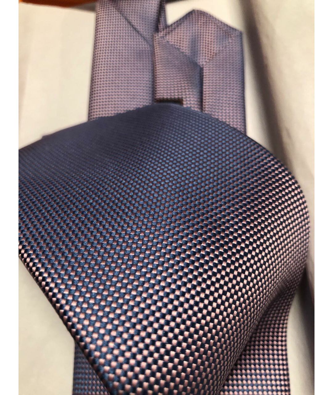 HERMES PRE-OWNED Фиолетовый шелковый галстук, фото 4