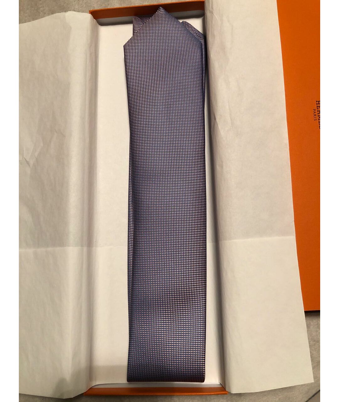 HERMES PRE-OWNED Фиолетовый шелковый галстук, фото 7