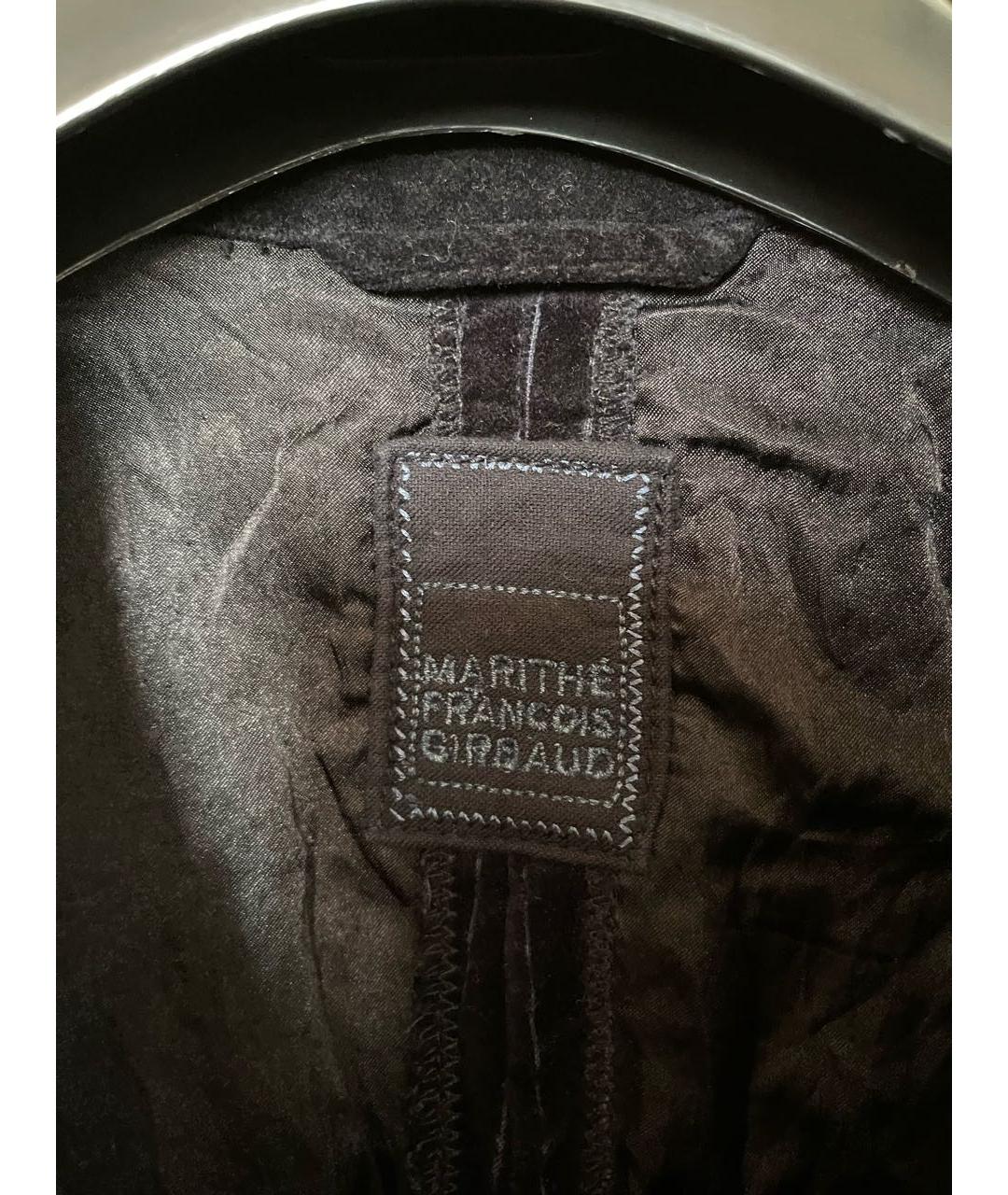 MARITHE FRANCOIS GIRBAUD Темно-синий бархатный жакет/пиджак, фото 2