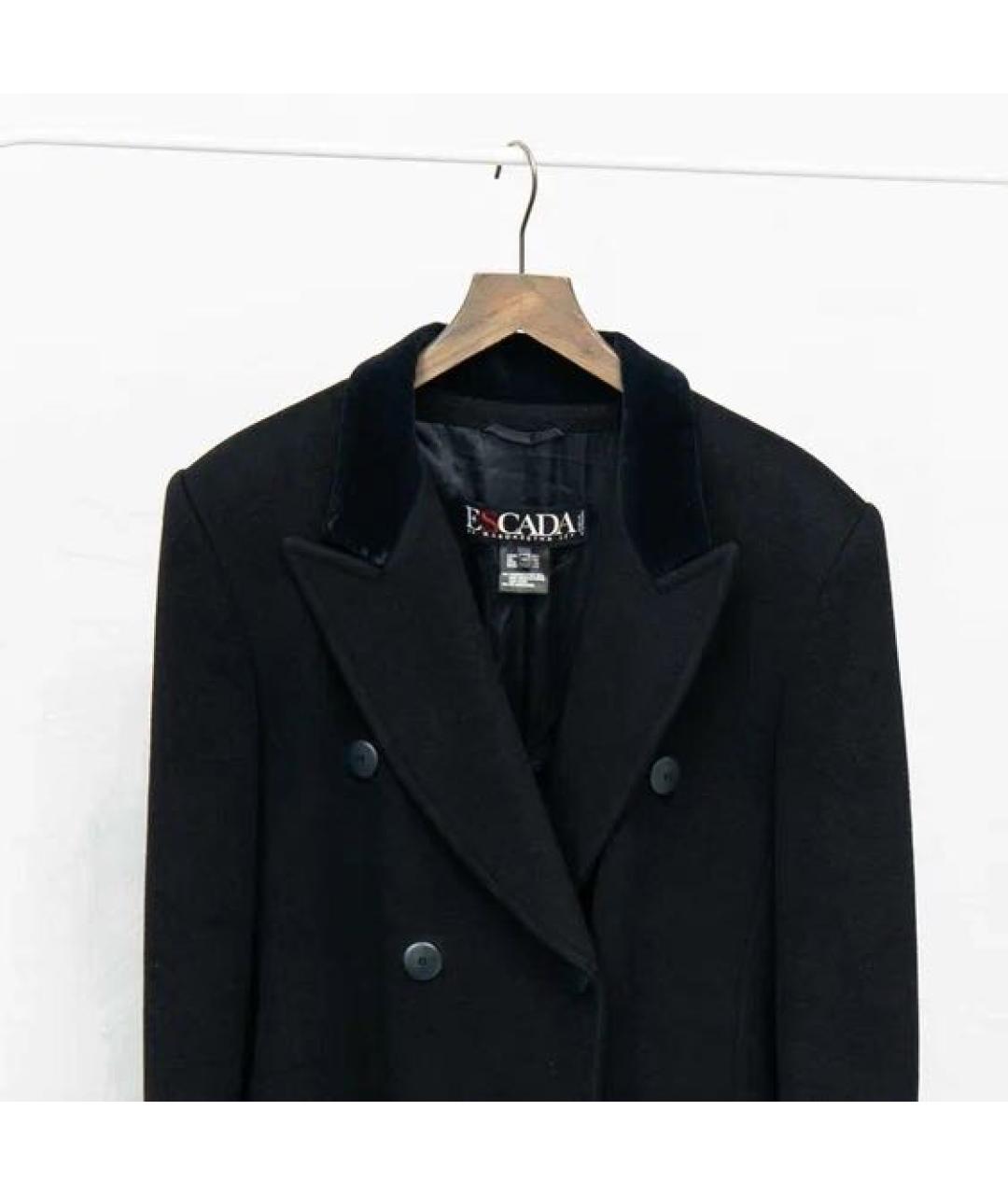 ESCADA Черное шерстяное пальто, фото 3