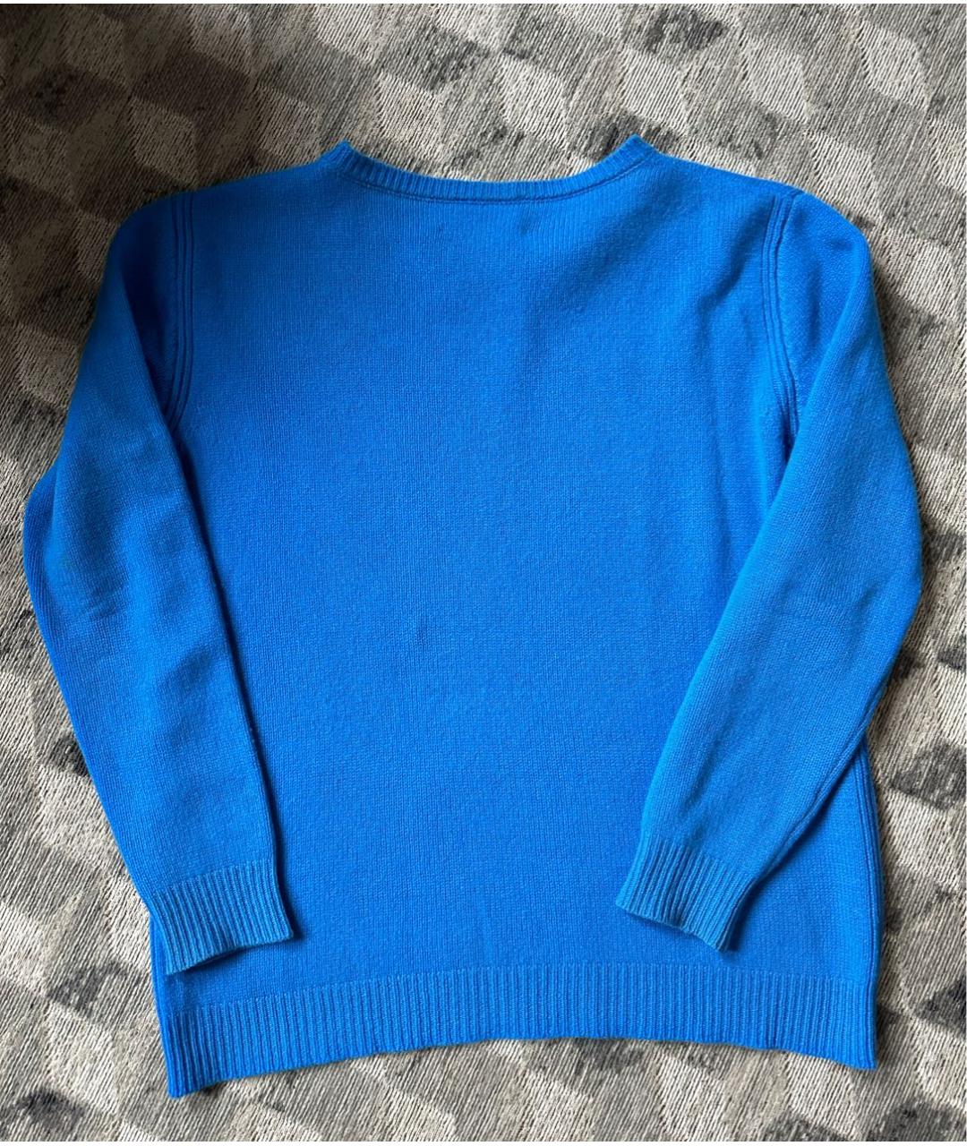 ALBERTA FERRETTI Синий кашемировый джемпер / свитер, фото 6