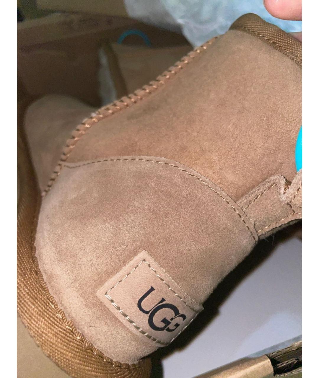 UGG AUSTRALIA Горчичные замшевые ботинки, фото 5