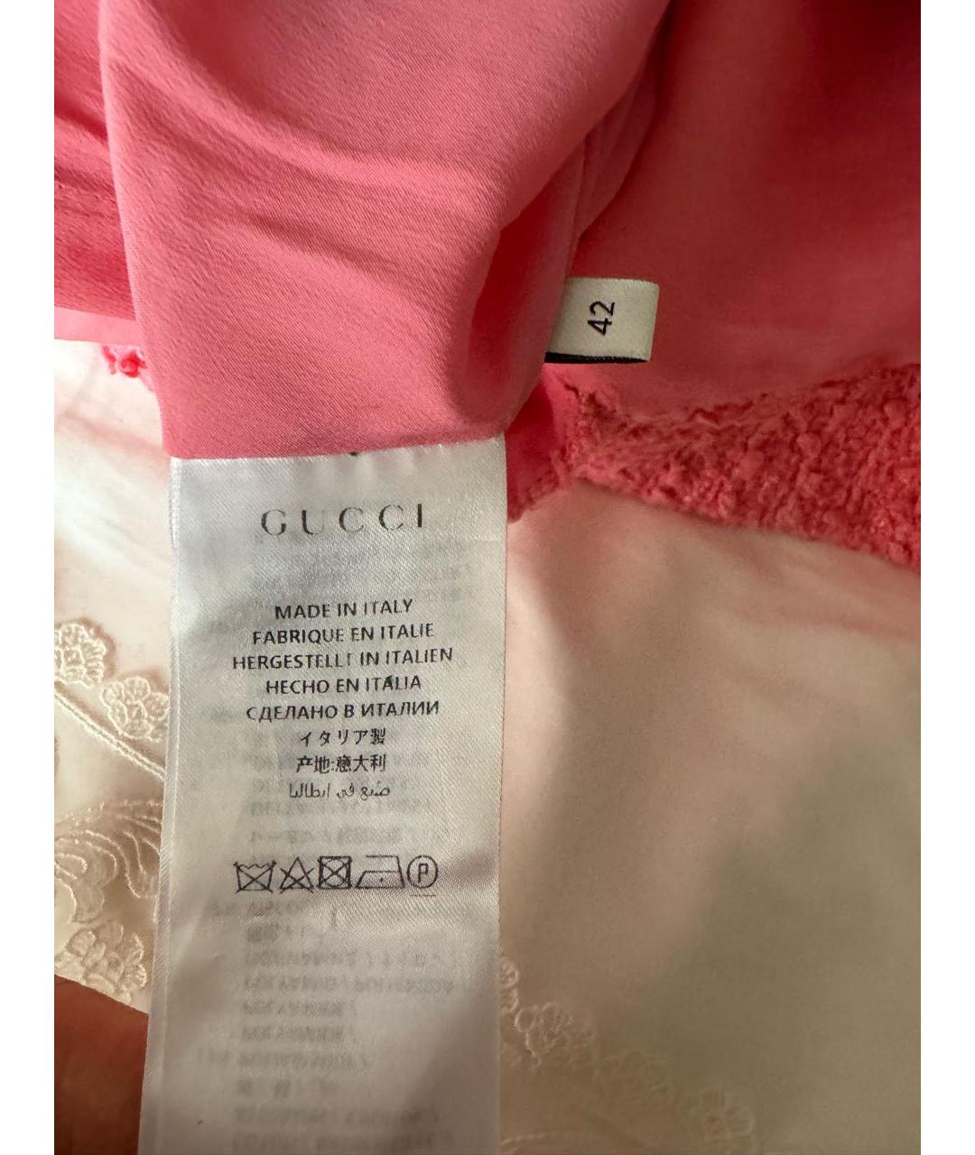 GUCCI Розовая твидовая юбка мини, фото 5