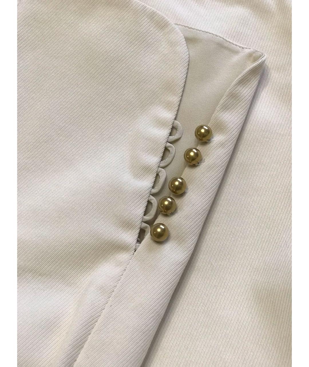 GUCCI Белые хлопко-эластановые брюки узкие, фото 4