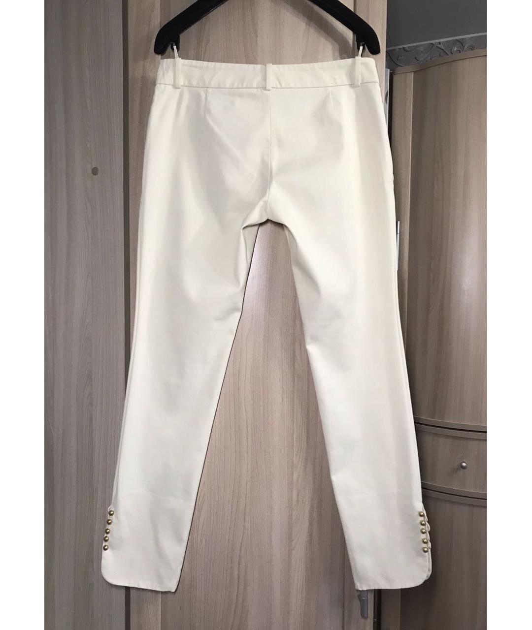 GUCCI Белые хлопко-эластановые брюки узкие, фото 2