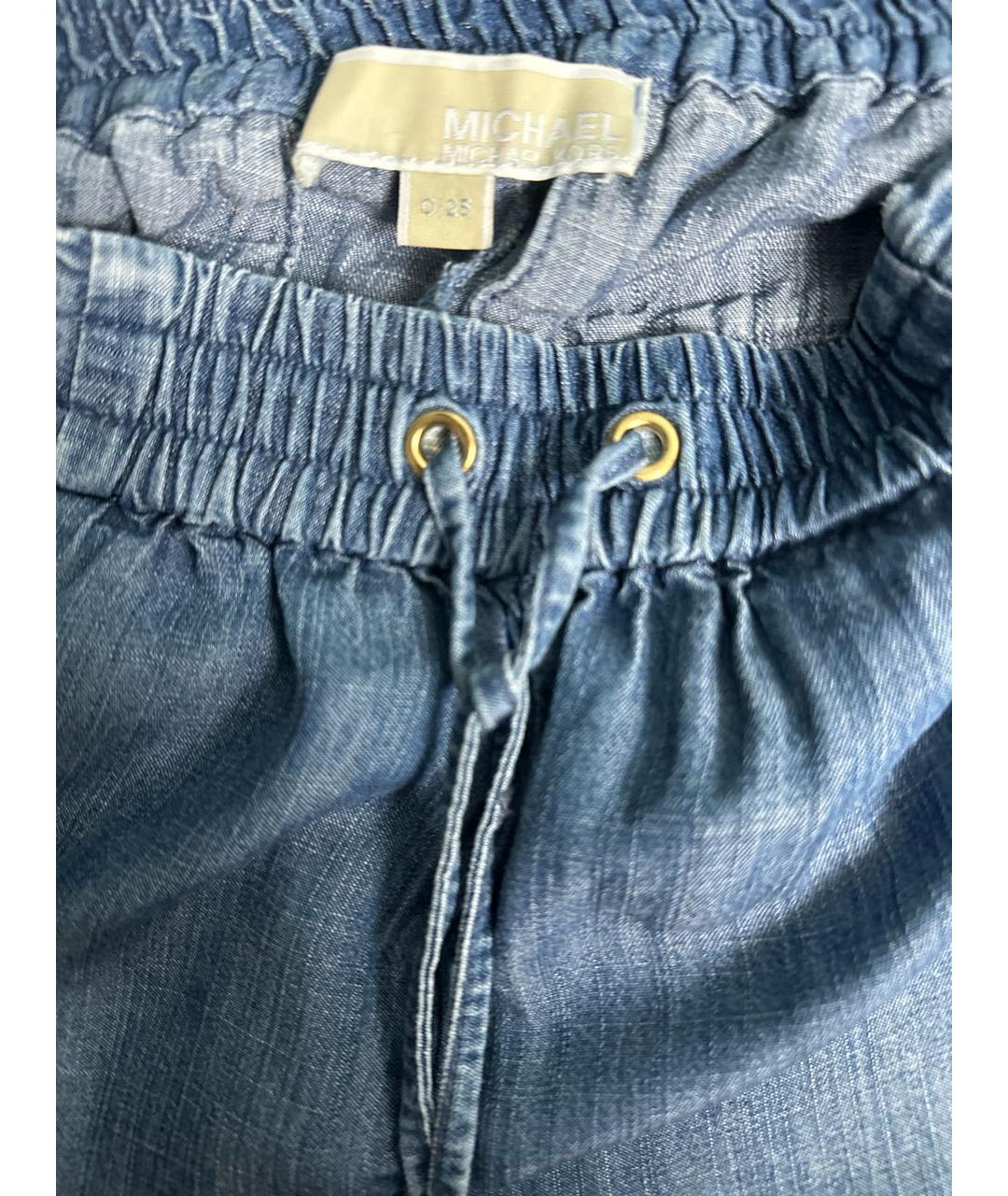 MICHAEL KORS Синие хлопковые прямые джинсы, фото 3