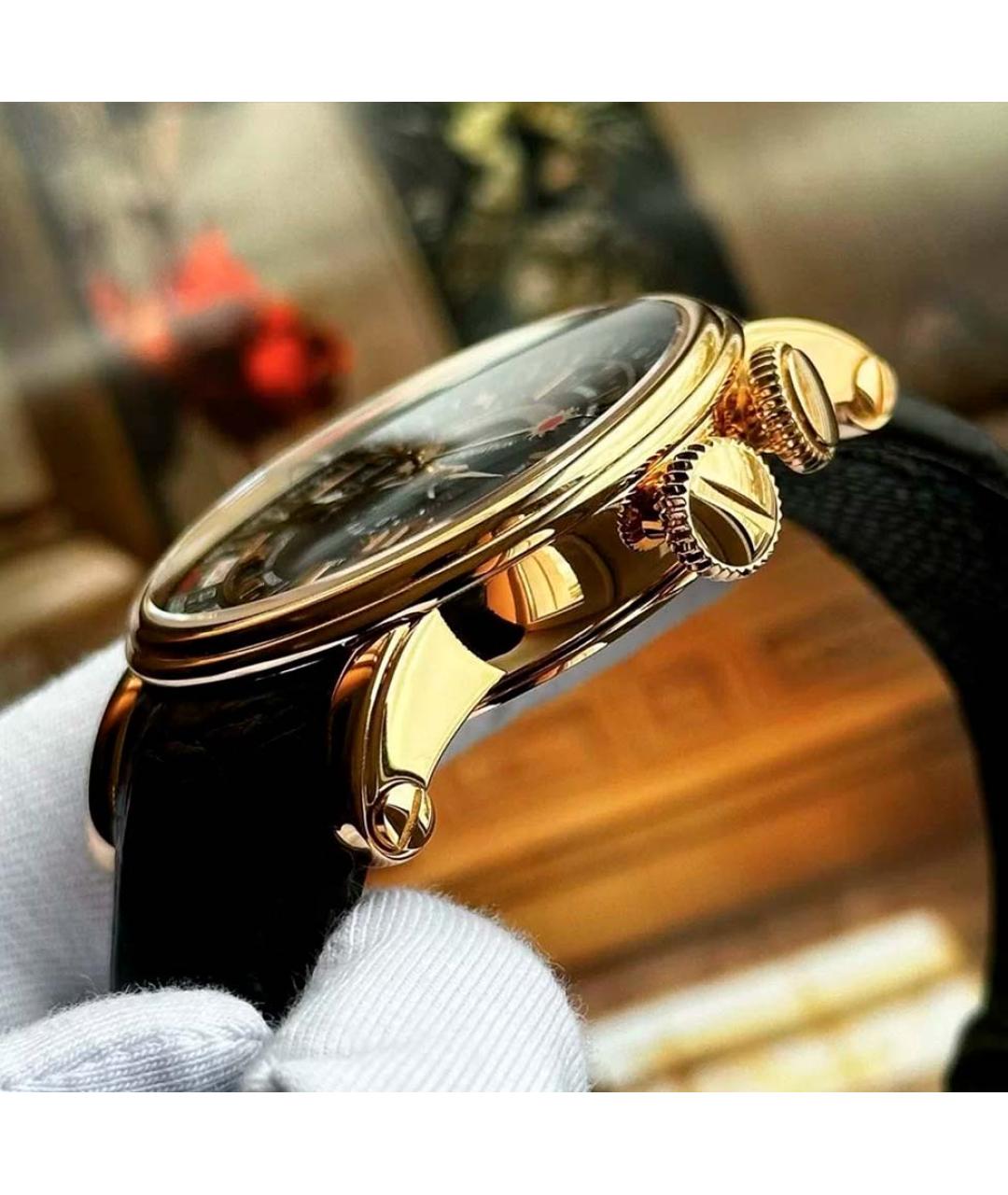 ARNOLD & SON Черные часы из розового золота, фото 4