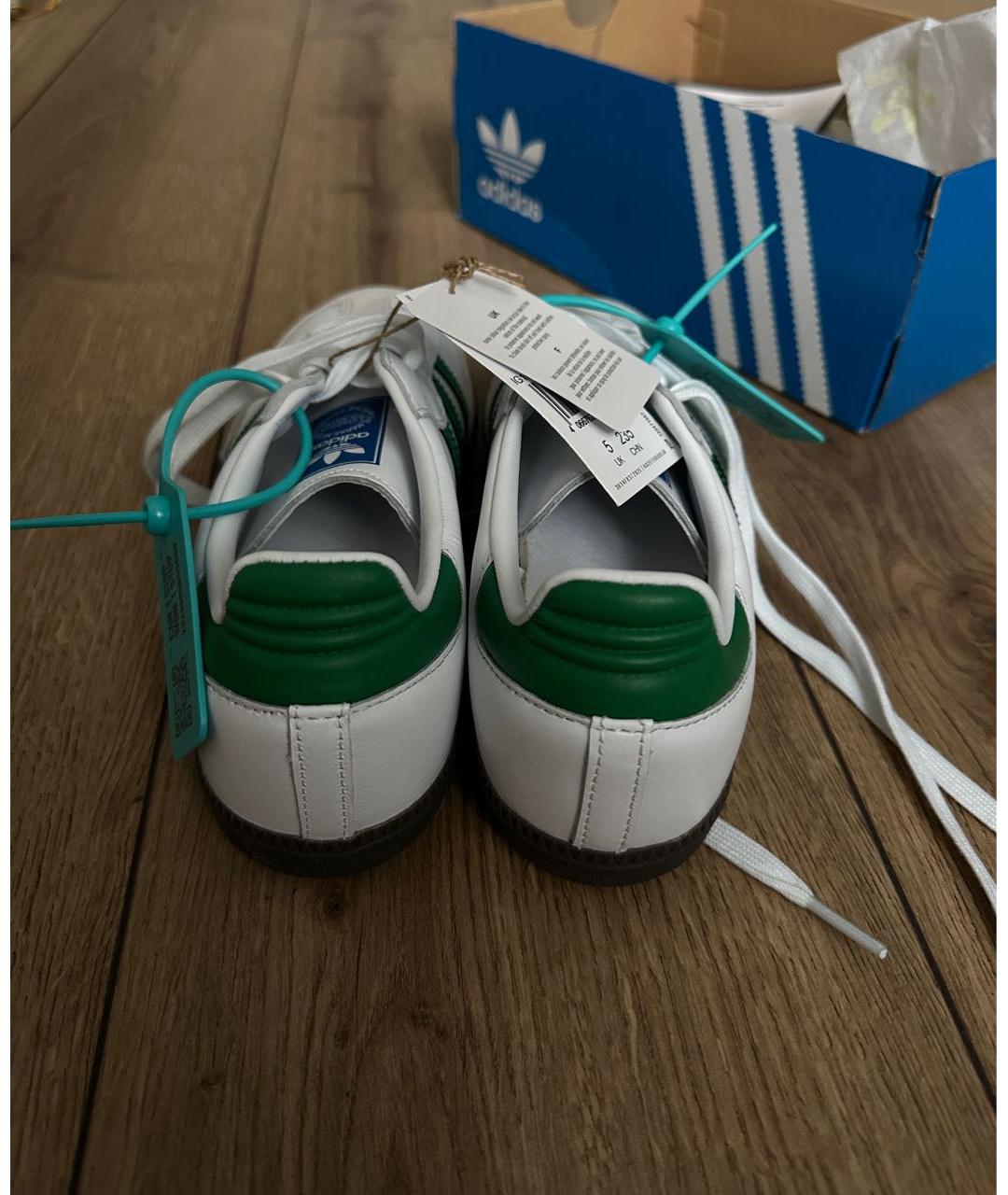 ADIDAS Зеленые кеды из искусственной кожи, фото 2