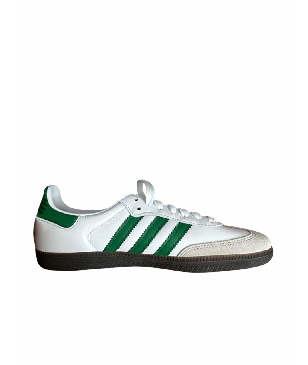 ADIDAS Зеленые кеды из искусственной кожи, фото 1