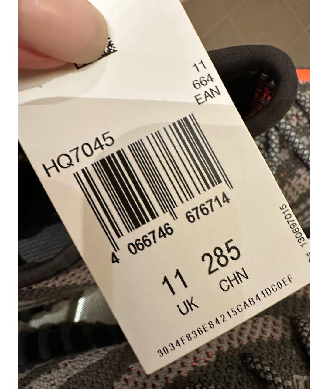 ADIDAS YEEZY Черные текстильные низкие кроссовки / кеды, фото 6