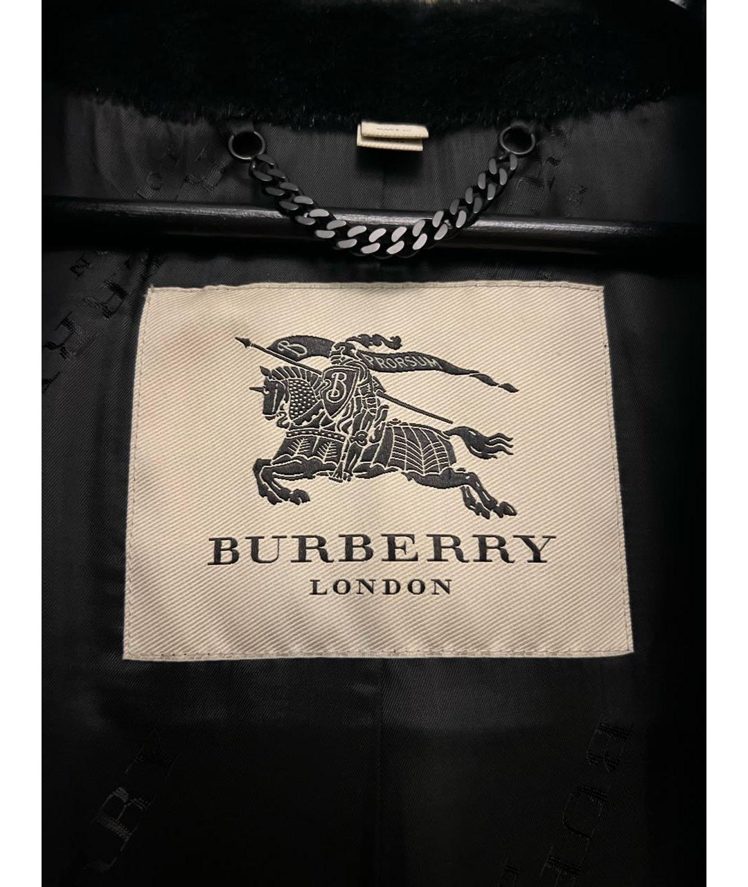 BURBERRY Черная меховая шуба, фото 3