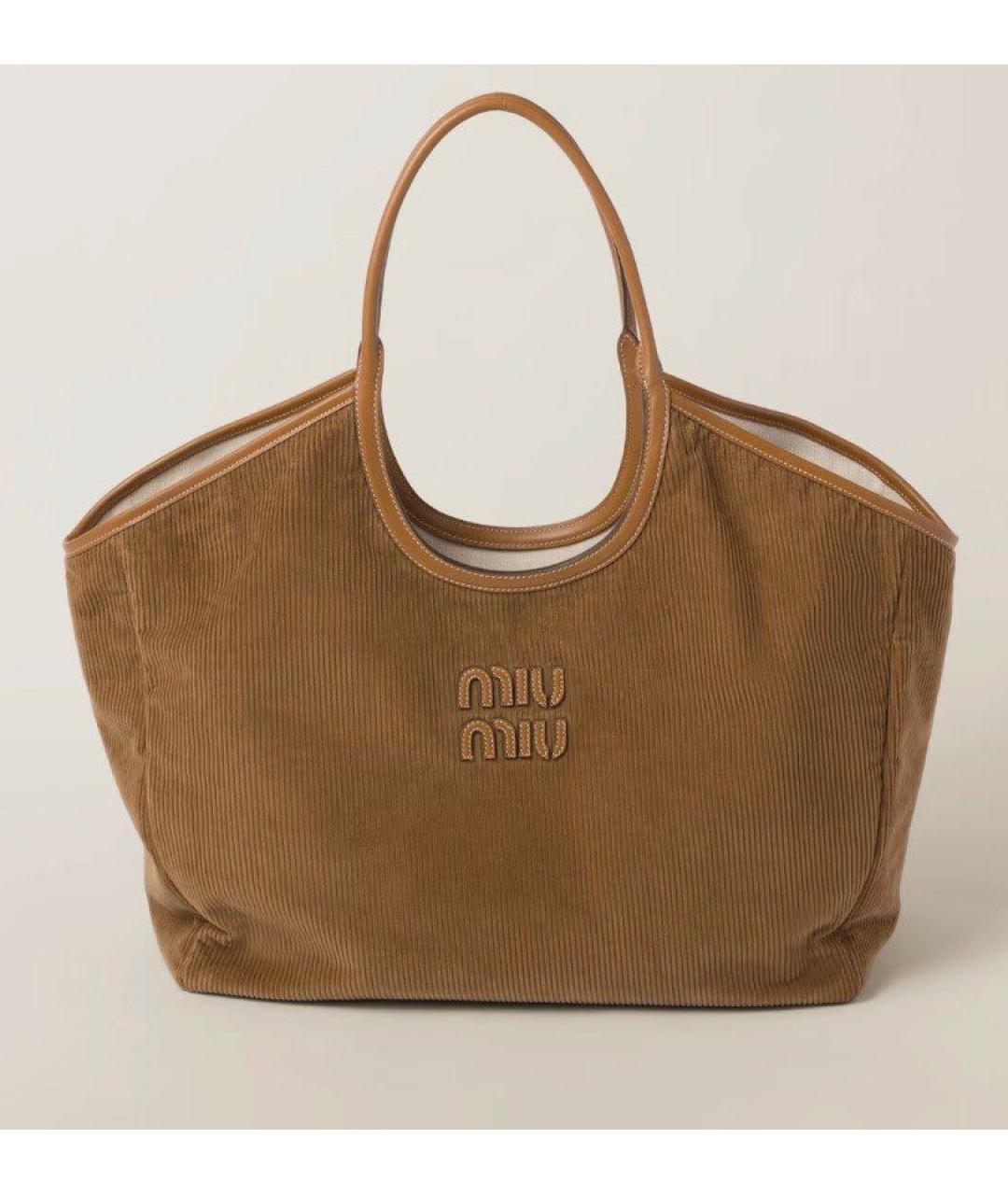 MIU MIU Коричневая сумка тоут, фото 1