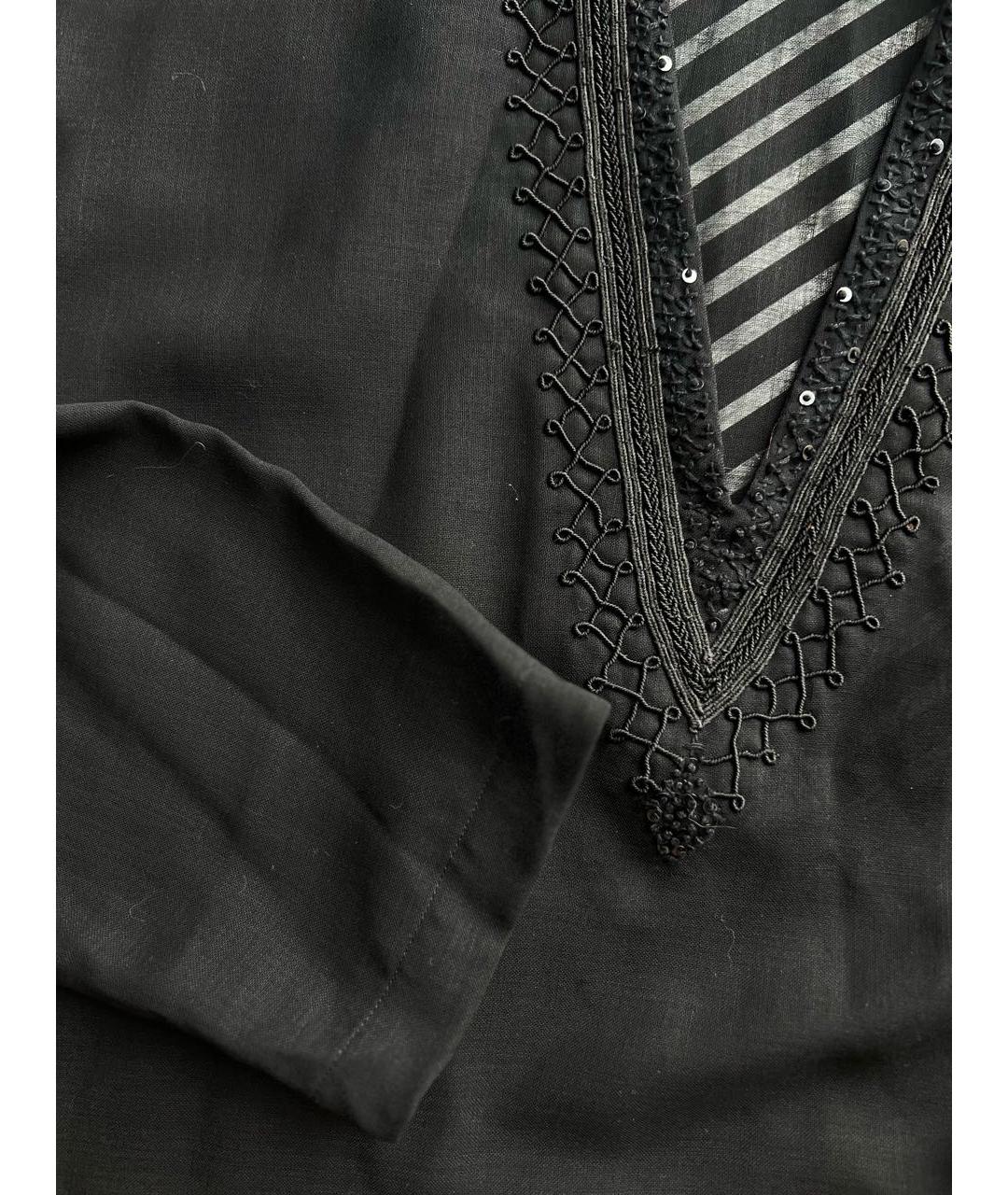 SAINT LAURENT Черная шерстяная кэжуал рубашка, фото 3