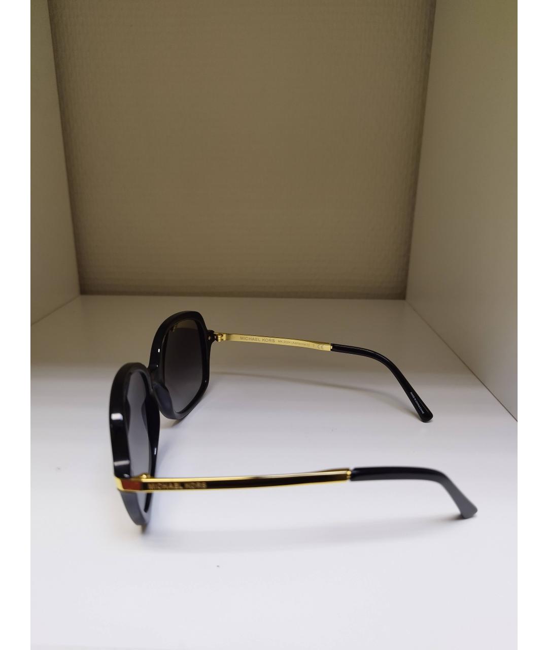 MICHAEL KORS Черные металлические солнцезащитные очки, фото 3