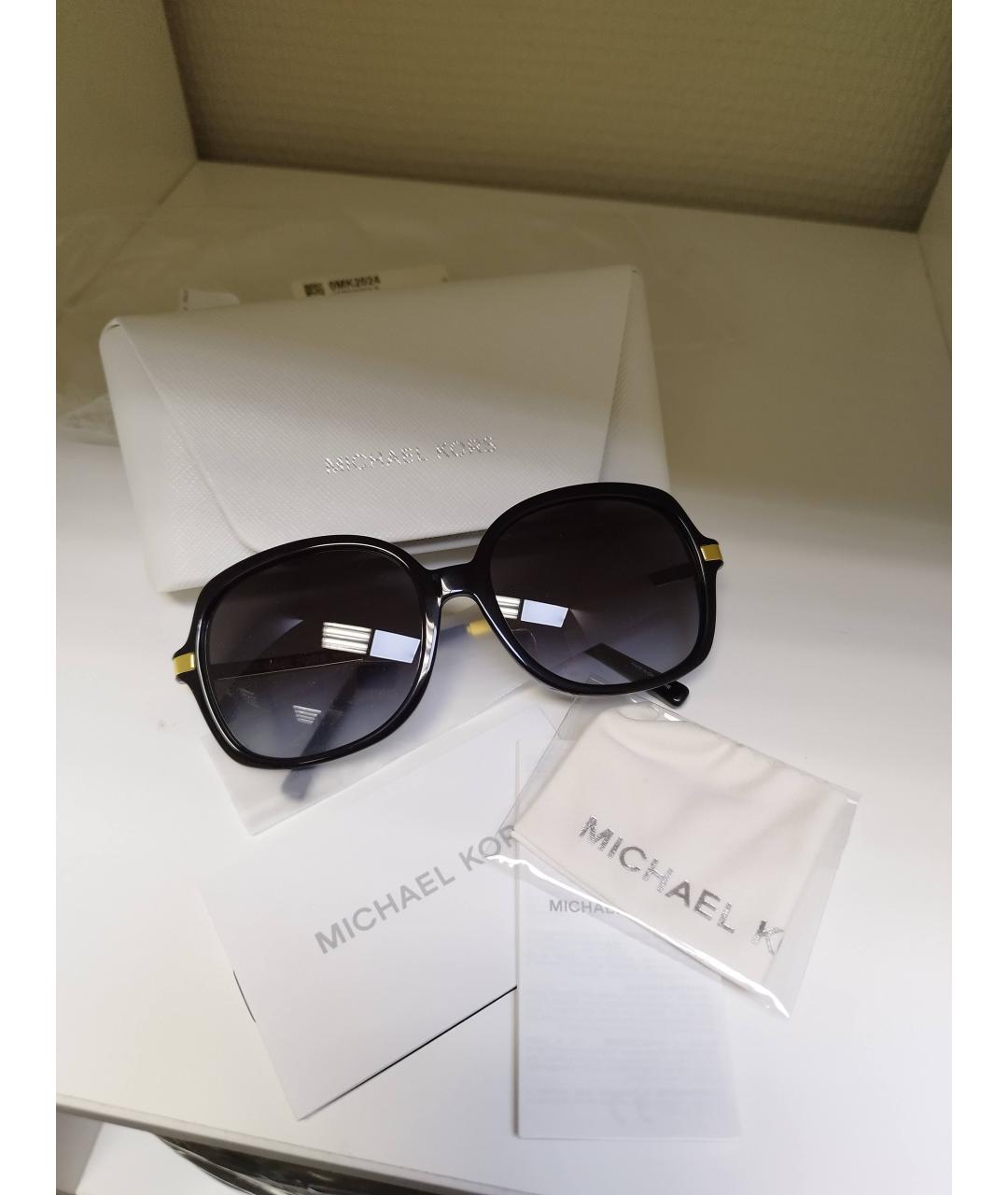 MICHAEL KORS Черные металлические солнцезащитные очки, фото 4
