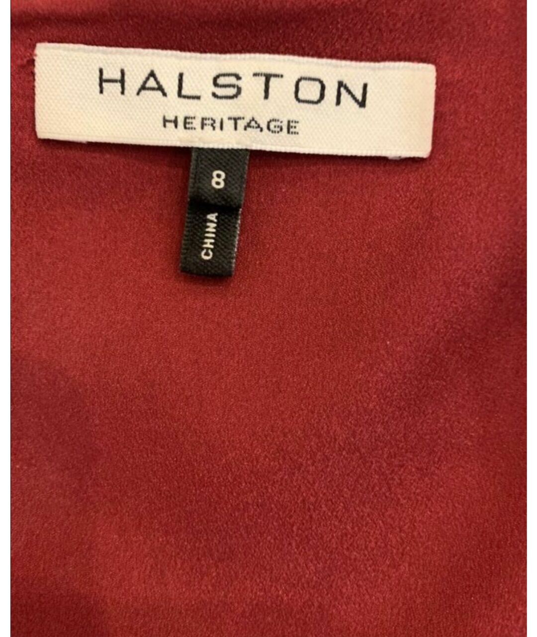 HALSTON HERITAGE Красное креповое коктейльное платье, фото 4