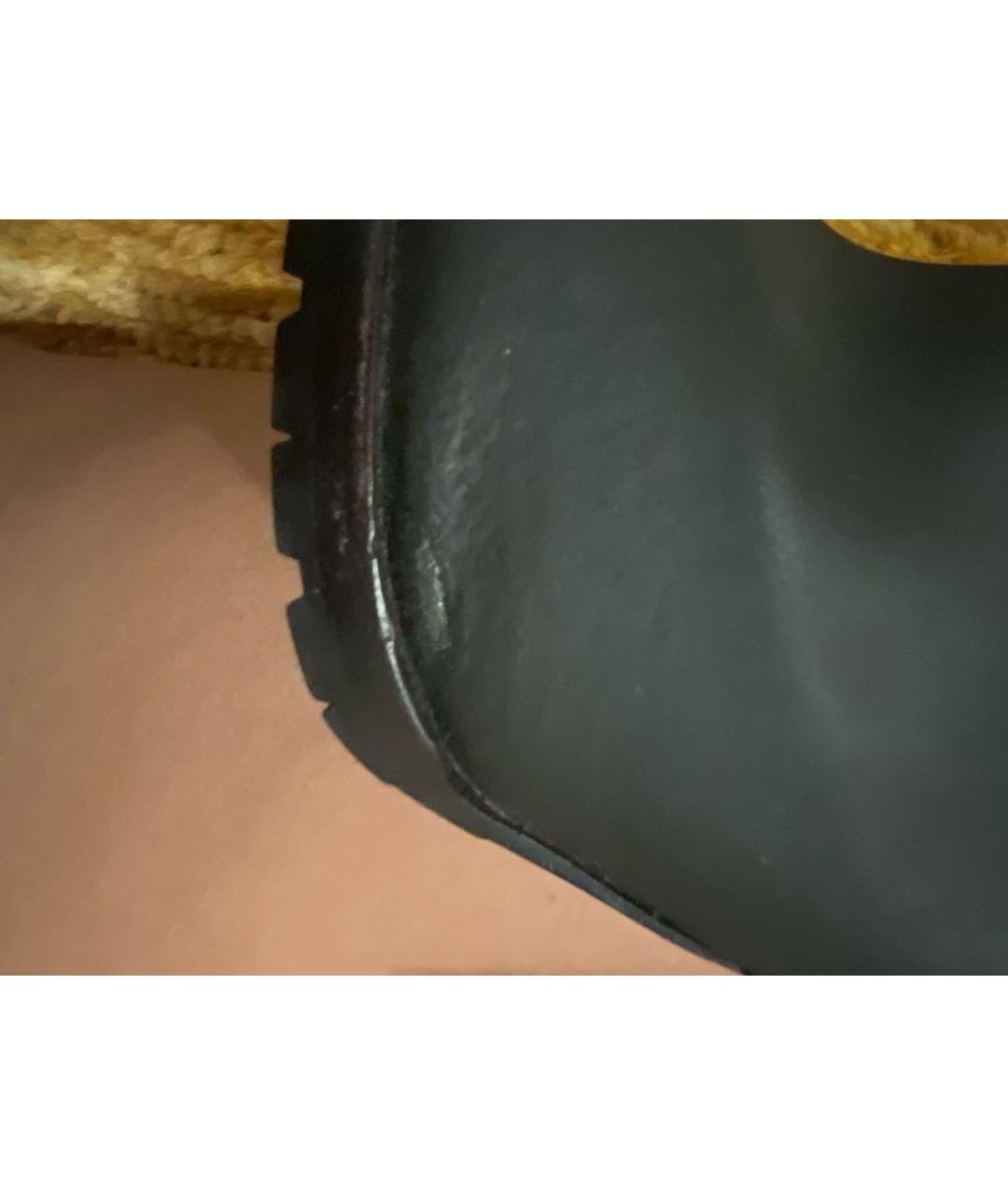 BLUMARINE Черные ботфорты из экзотической кожи, фото 5